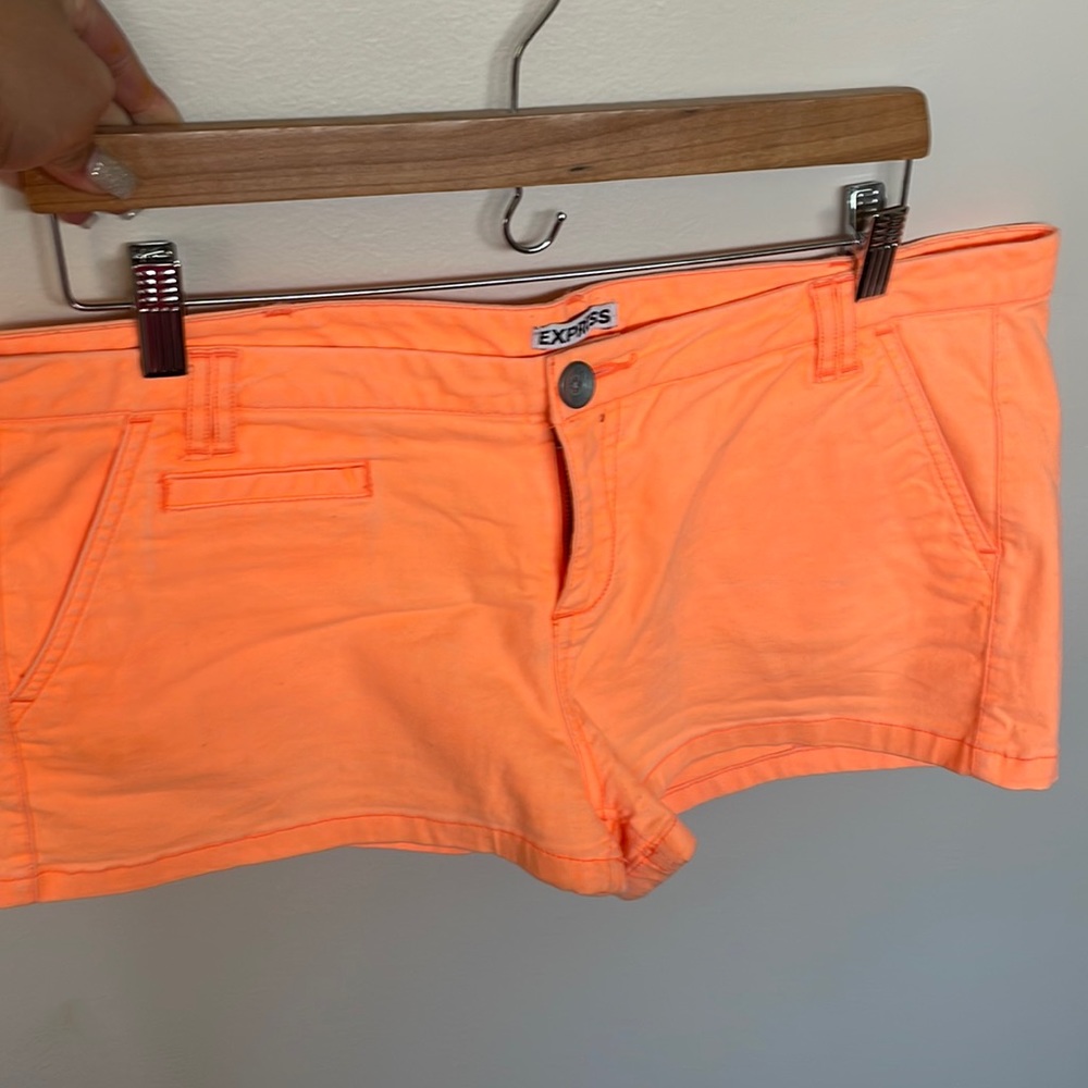 Neon Orange Express Shorts